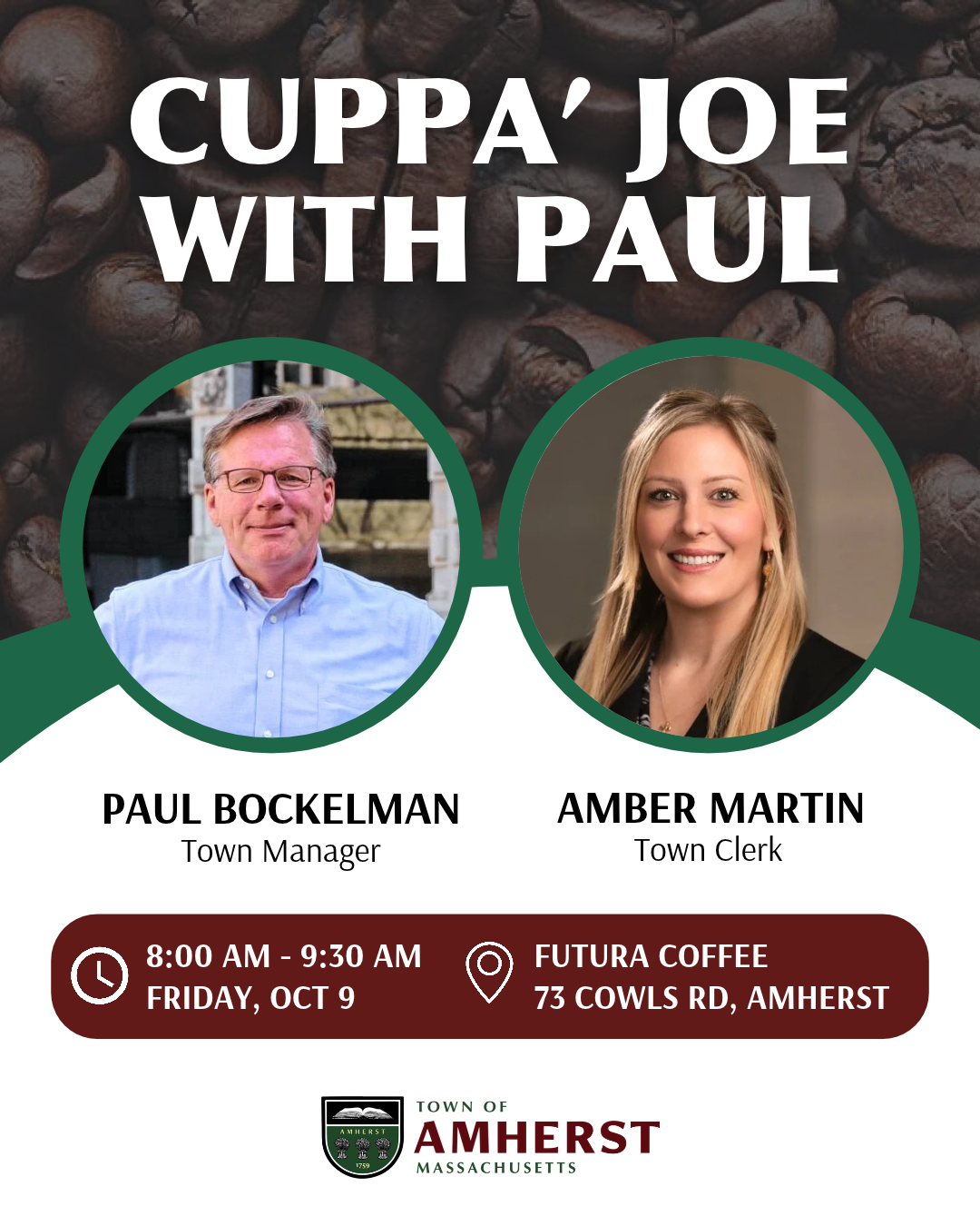 Cuppa' Joe with Paul and Town Clerk Amber Martin