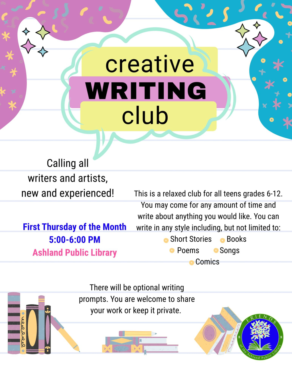 Teen In Person - Creative Writing Club