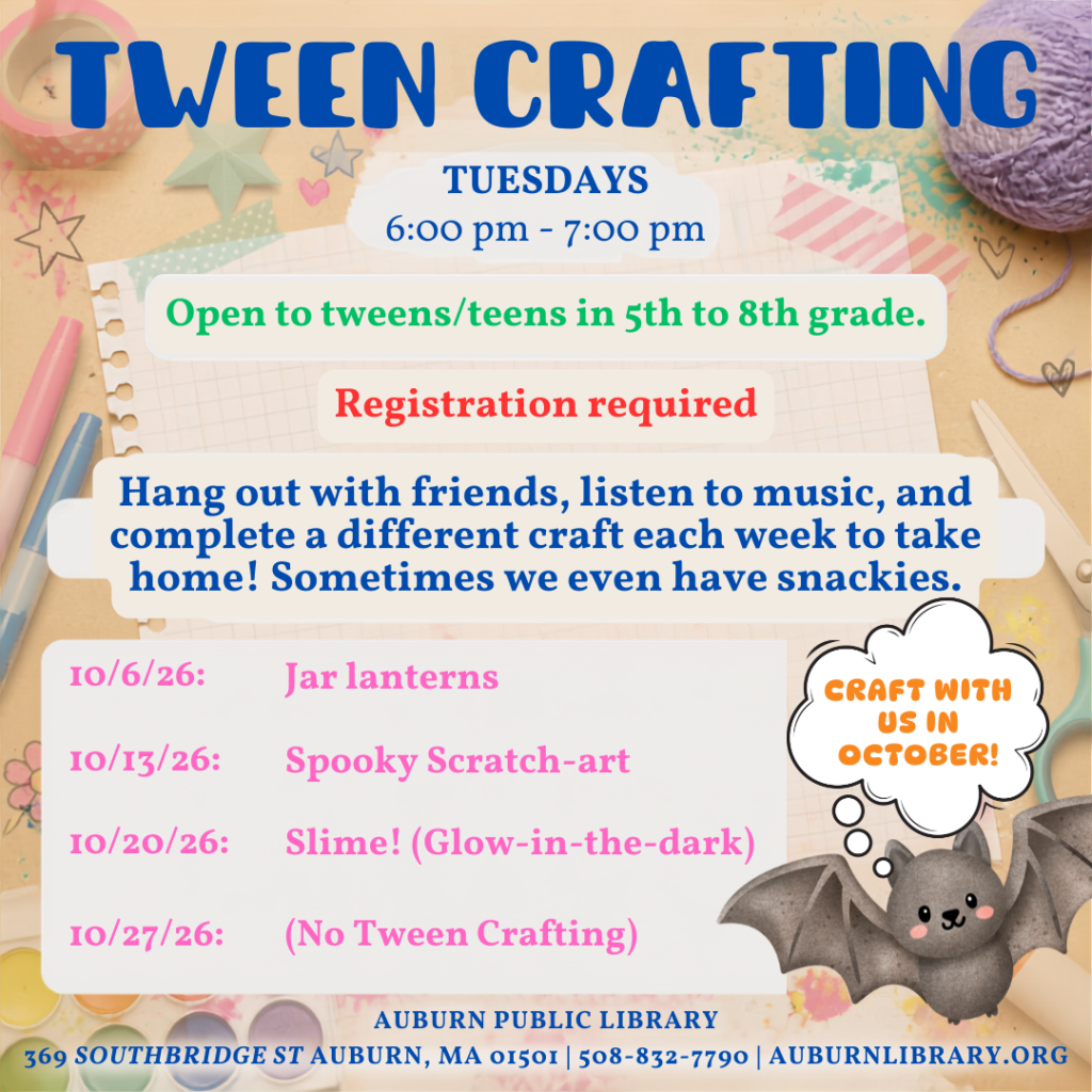 Tween Crafting (5th-9th graders)