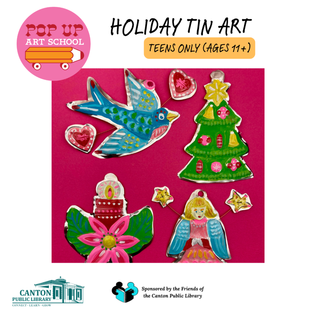 Pop Up Art School (for teens) - Holiday Tin Art