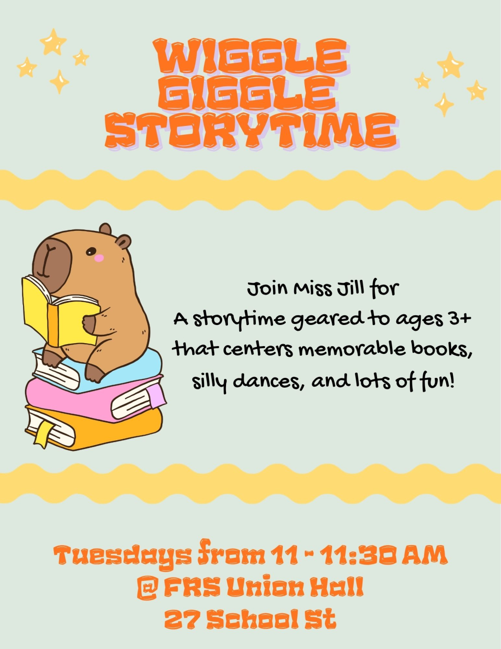 Wiggle Giggle Storytime (ages 3+)