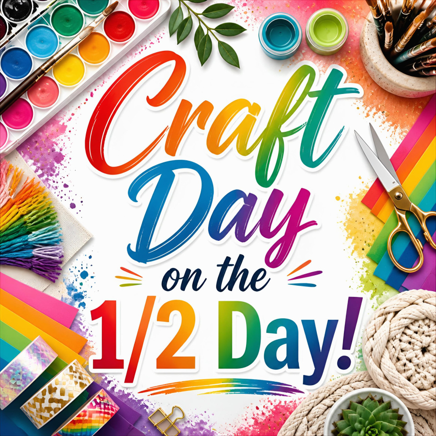 Craft Day on the 1/2 Day: Grade 5-12: Registration Required