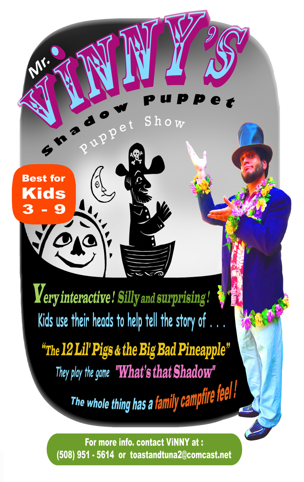Mr. Vinny's Shadow Puppets for ages 3+