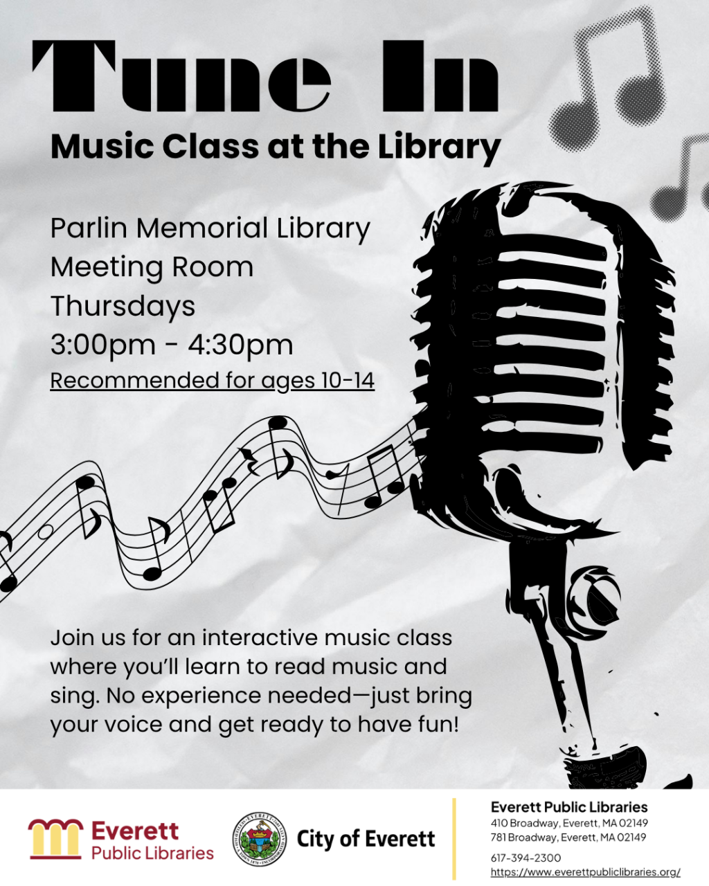 Tune In: Music Class at the Library!