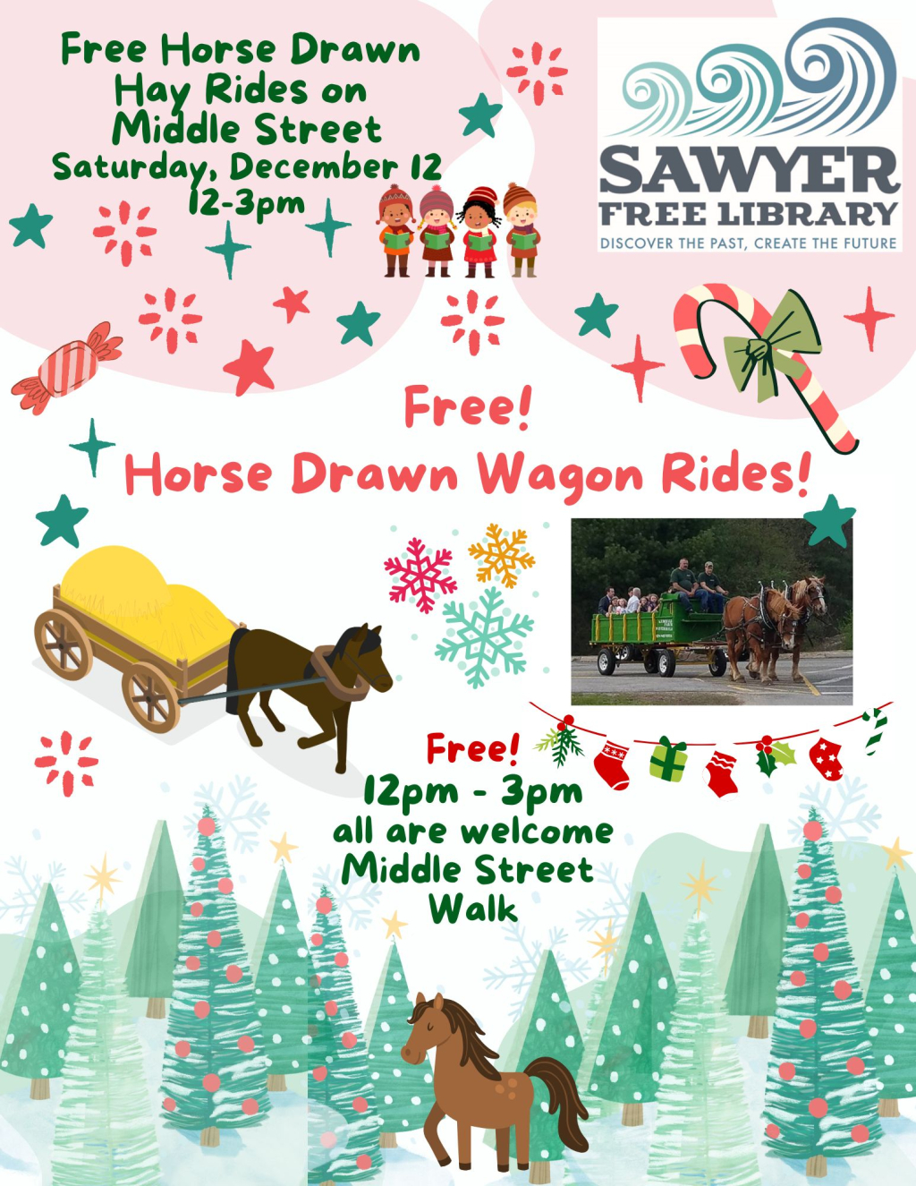 Horse Drawn Wagon Rides on Middle Street: Middle Street Walk