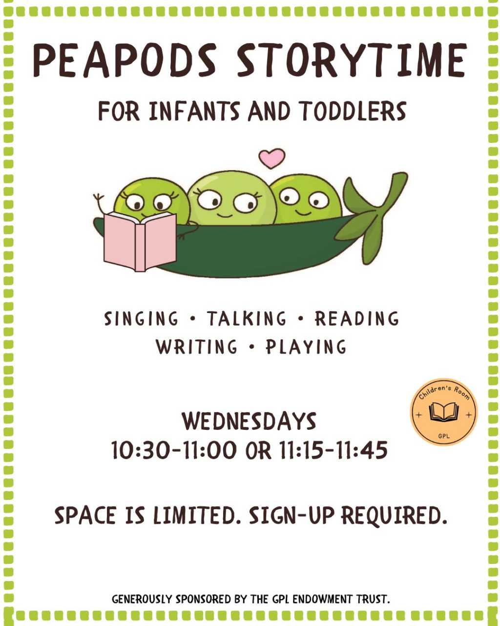 Peapods Storytime for Ages 0-2