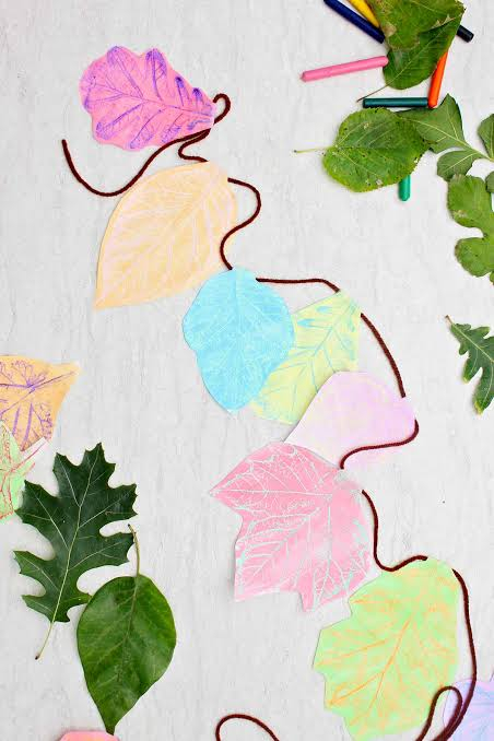 Fall Leaf Rubbing Art