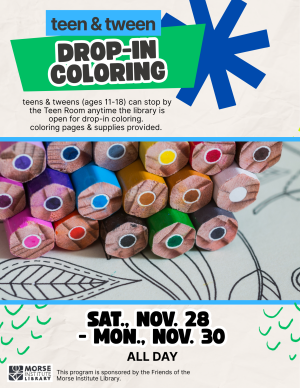 Teens & Tweens: Drop-In Coloring