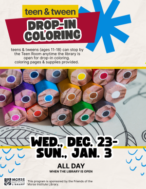 Teens & Tweens: Drop-In Coloring