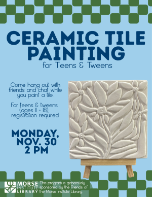 Teens & Tweens: Ceramic Tile Painting