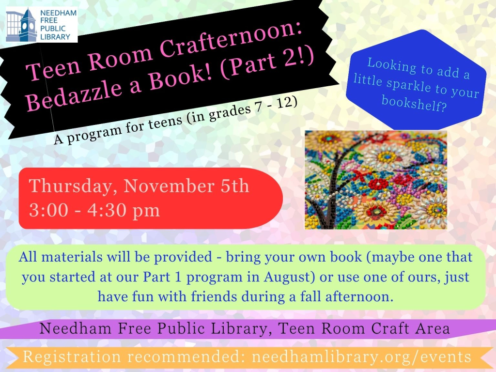 Teen Room Crafternoon - Bedazzle a Book! (Part 2!)