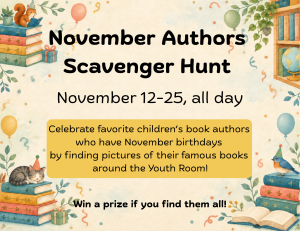 November Authors Scavenger Hunt