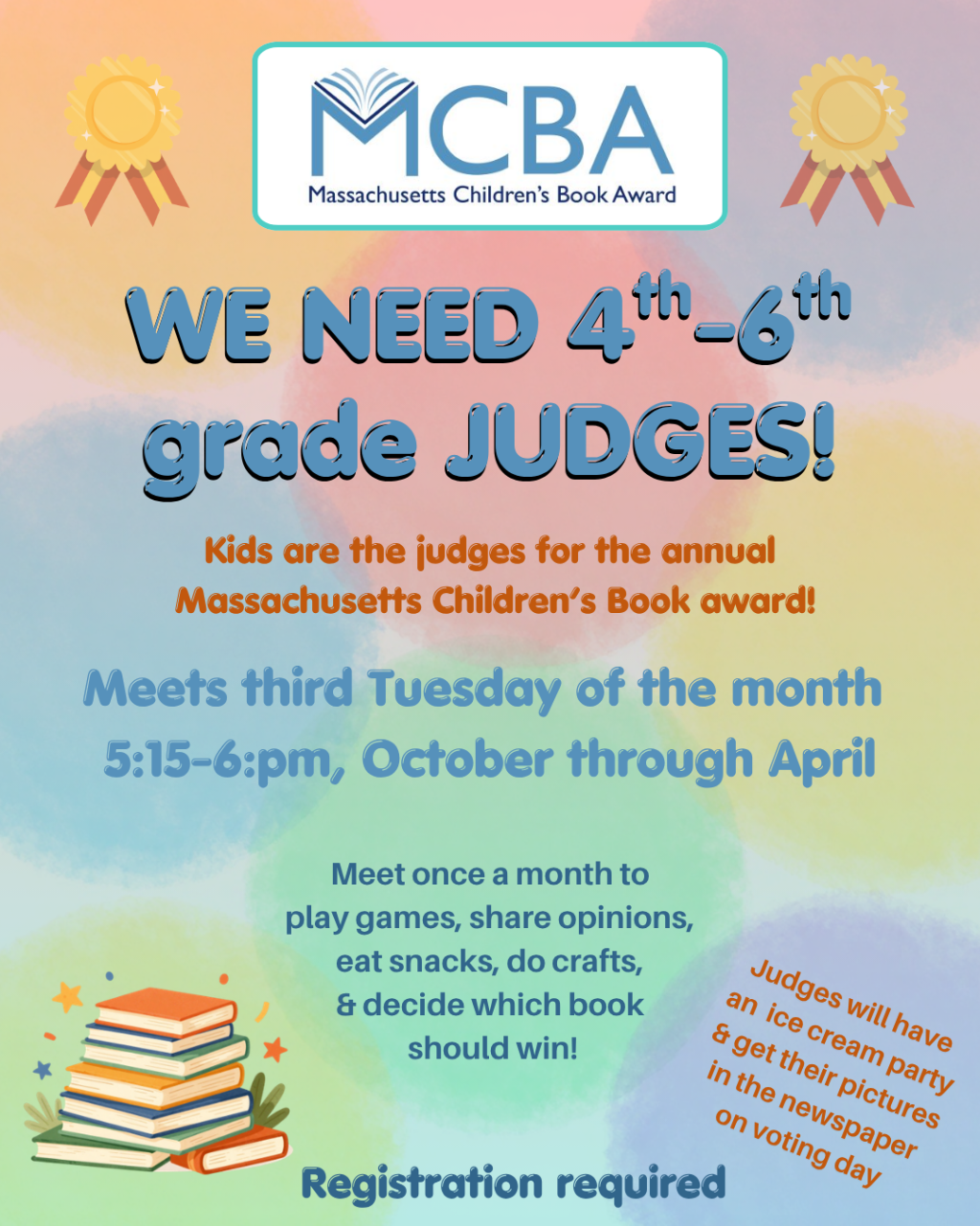 MCBA Judges Book Group for 4th-6th graders
