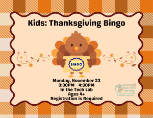 Kids: Thanksgiving Bingo