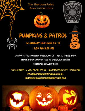 Pumpkins & Patrol with Sherborn Police