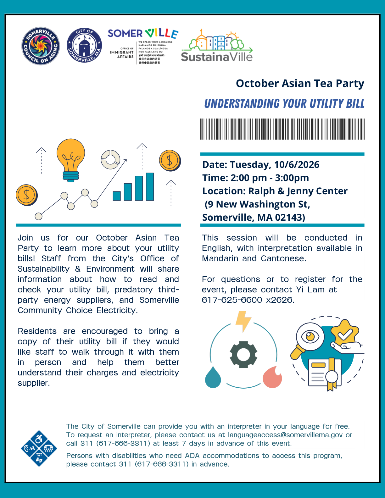 October Asian Tea Party - Understanding Your Utility Bill