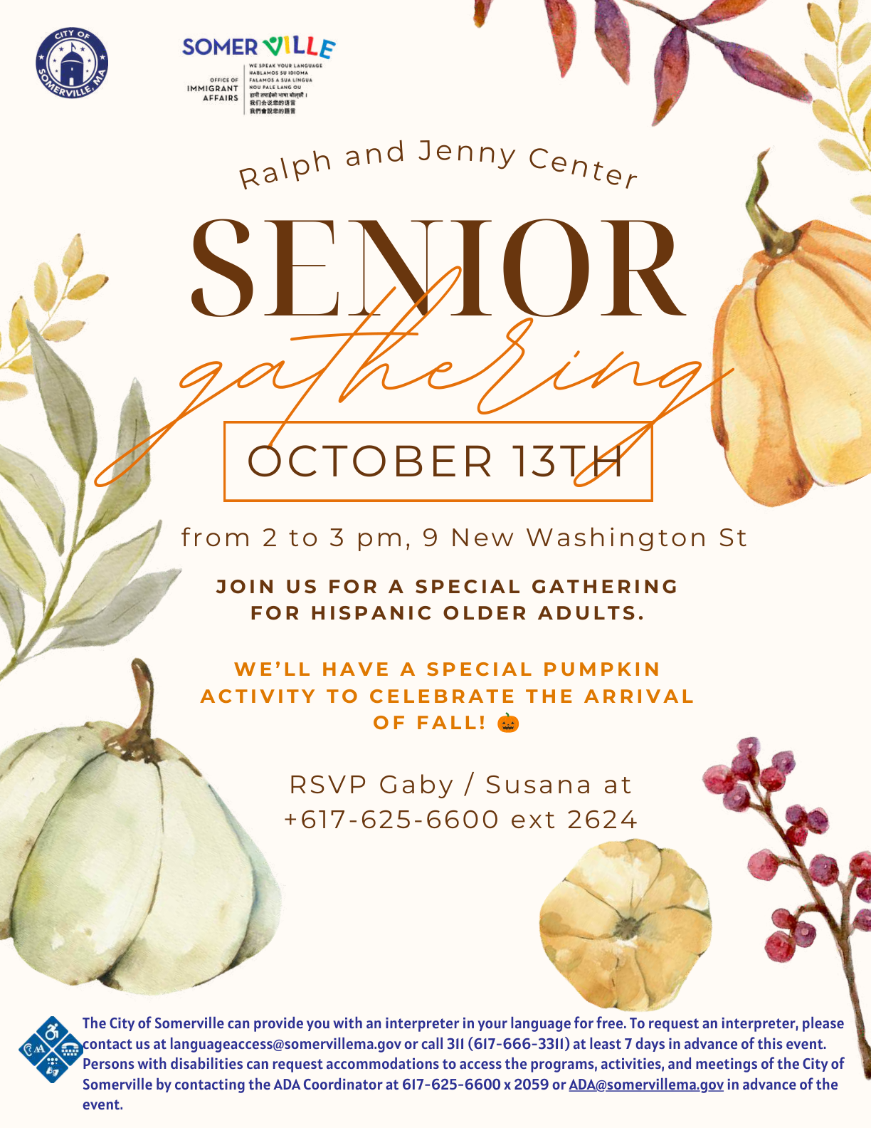 Senior Social Gathering (in Spanish language)