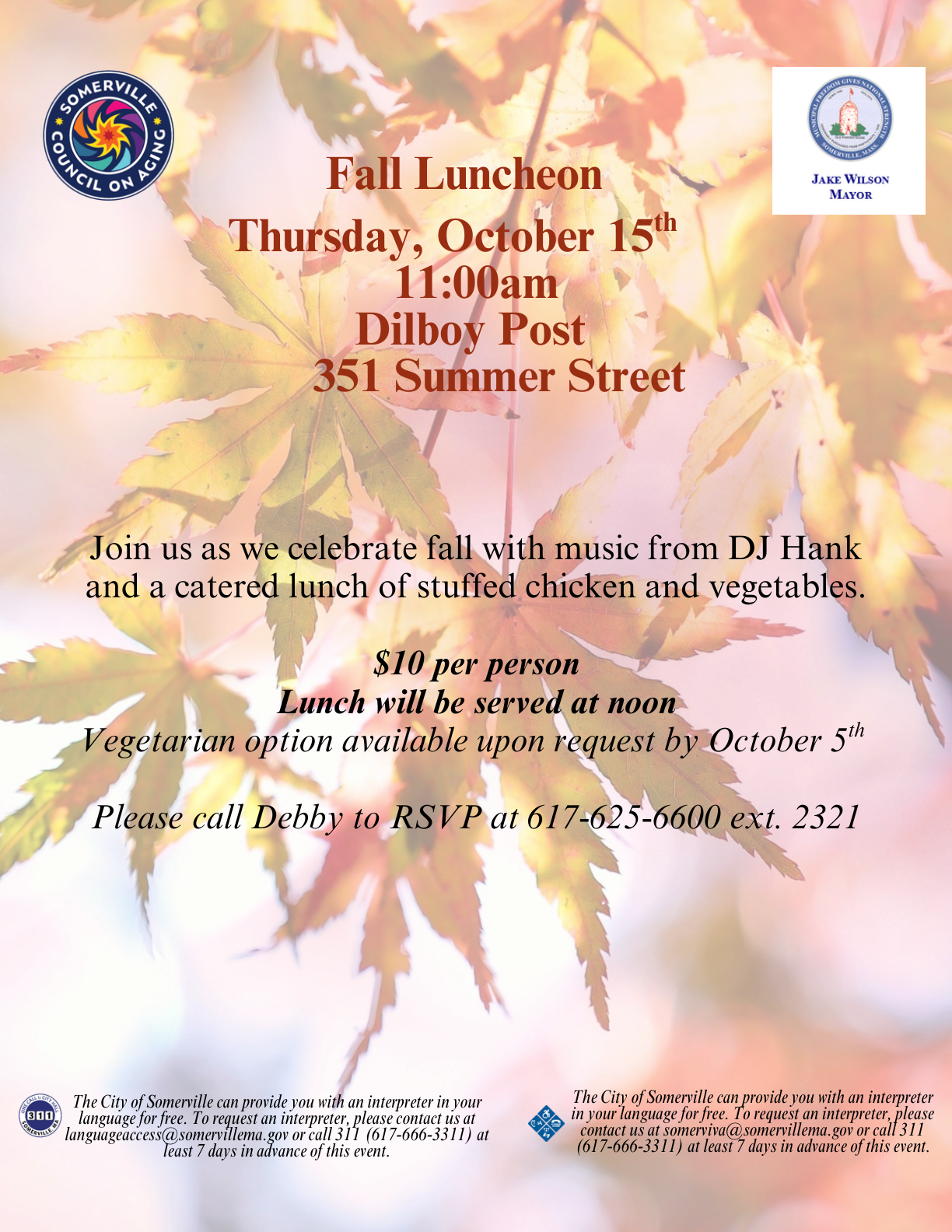 Fall Luncheon (Council on Aging)