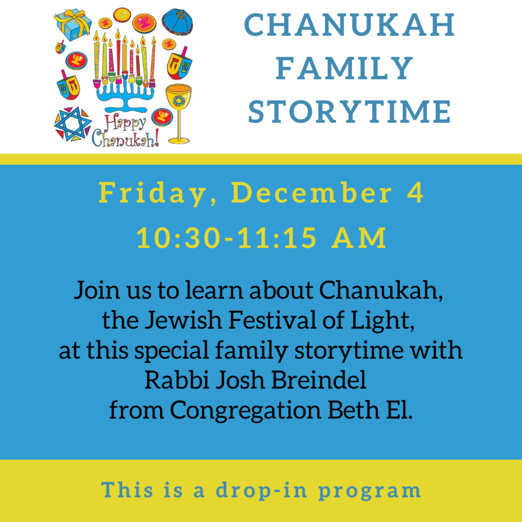 Chanukah Family Storytime, all ages