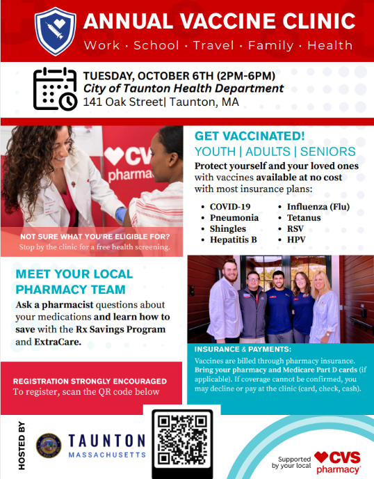 City of Taunton Health Department Annual Vaccine Clinic