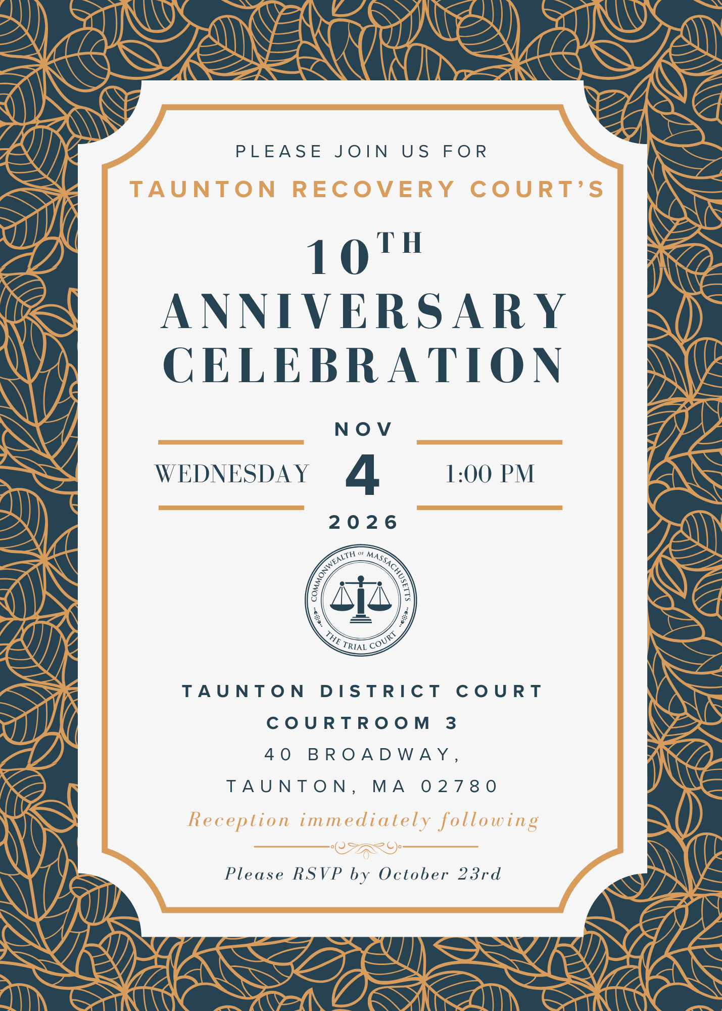 Taunton Recovery Court's 10th Anniversary Celebration