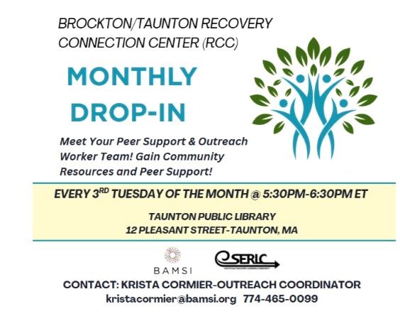 Brockton/Taunton Recovery Connection Center Monthly Drop-In
