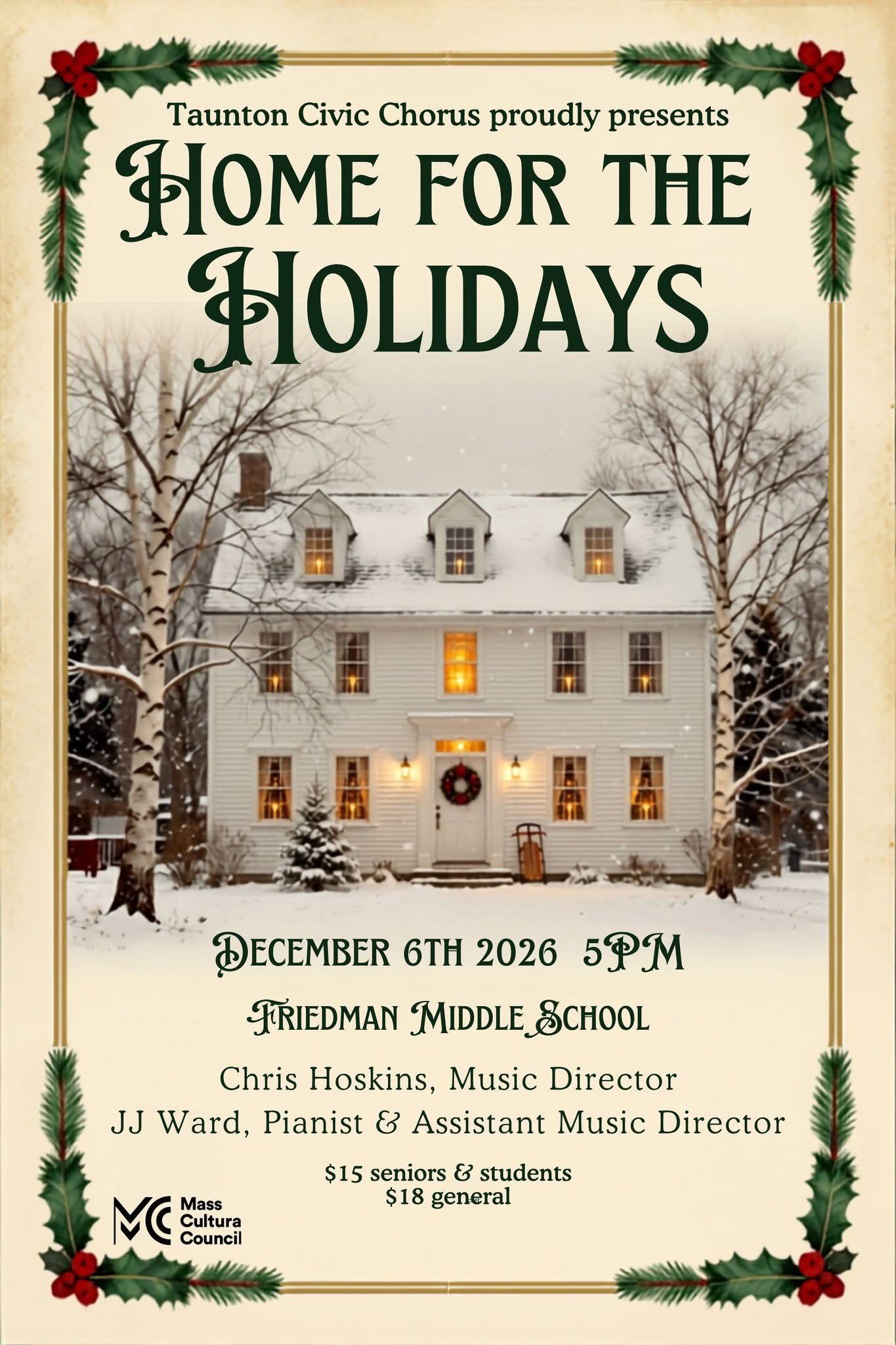 Taunton Civic Chorus "Home for the Holidays" Concert