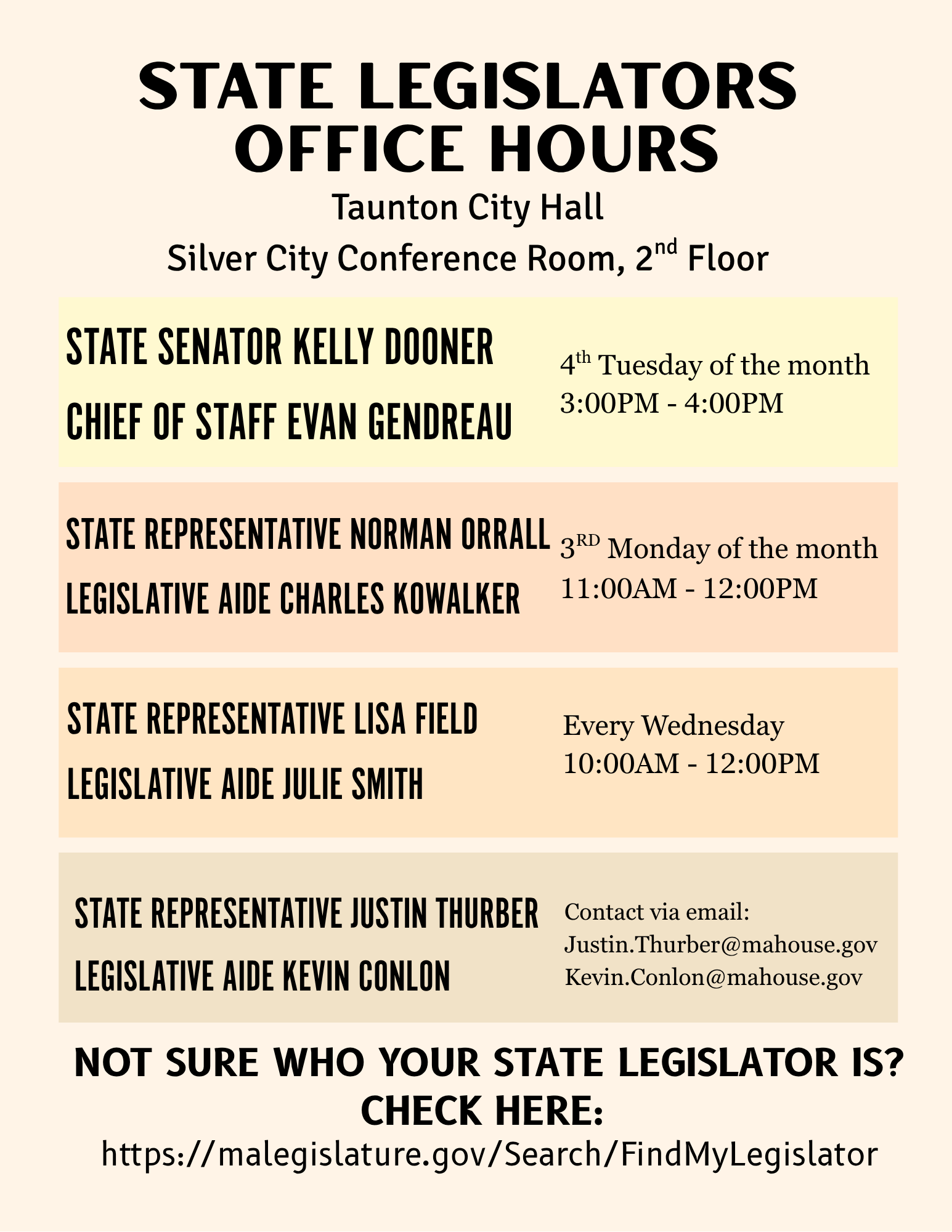State Representative Norm Orrall Office Hours