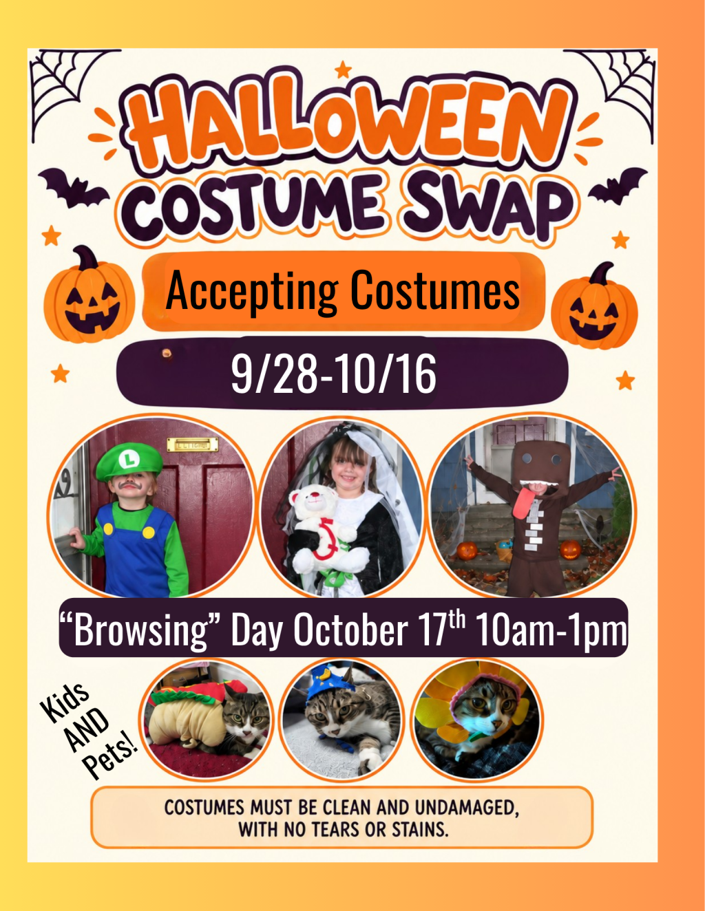 Halloween Costume Drive Browsing Day